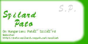 szilard pato business card